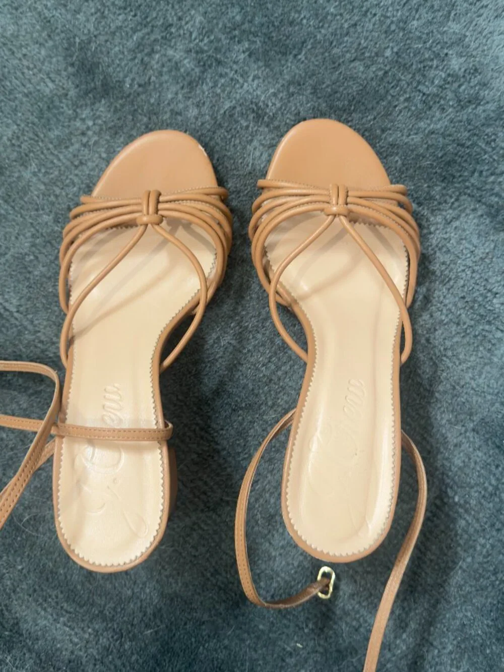 J Crew Lucie strappy block-heel sandals in Italian leather